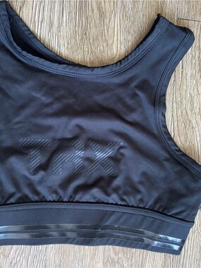TRX Black High-Impact Sports Bra with Reflective Band
